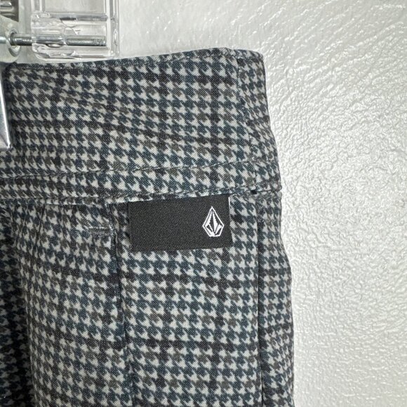 Volcom Men's 30 Hybrid Boardshorts Shorts Teal Gray Plaid EUC Inseam 9.5" - Picture 6 of 14